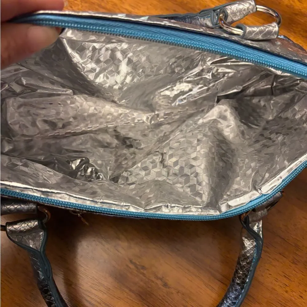 Stylish Iridescent Wine Cooler Handbag NWT